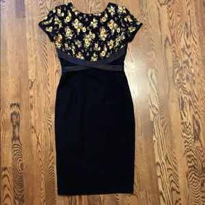 Retro Black Wiggle Dress by Tatyana